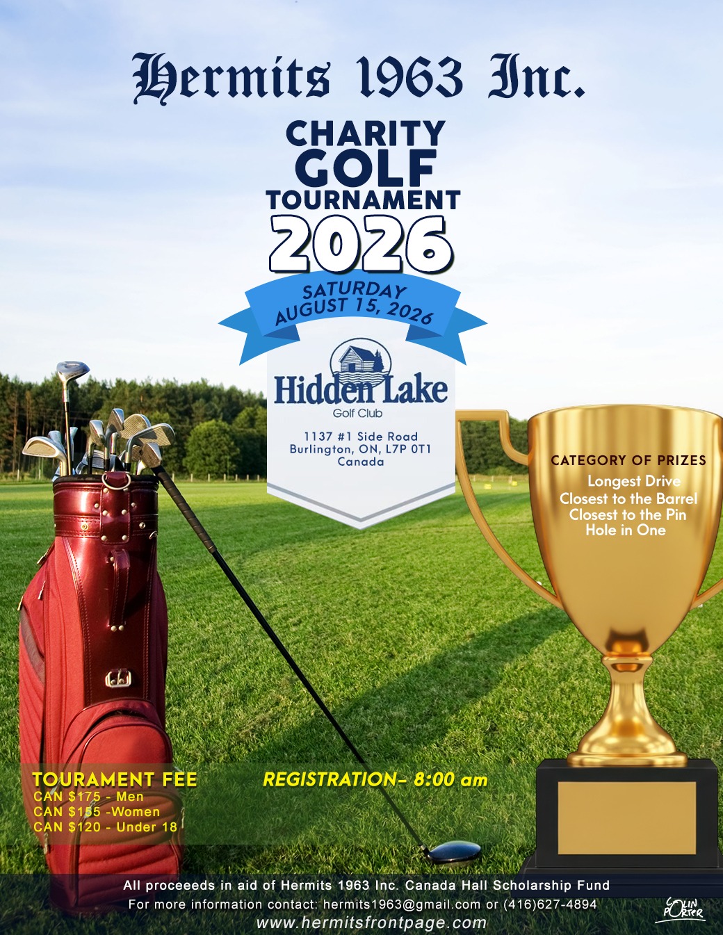 Hermits 1963 Inc. Golf Tournament 2026 Save The Date poster